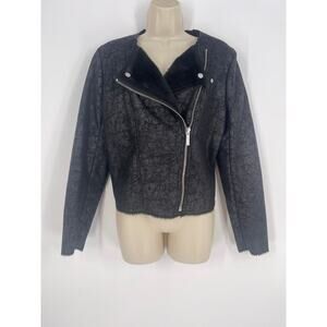Michael Kors Black Moto Jacket (B16#10)